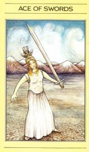 The Mythic Tarot Deck Ace of Swords